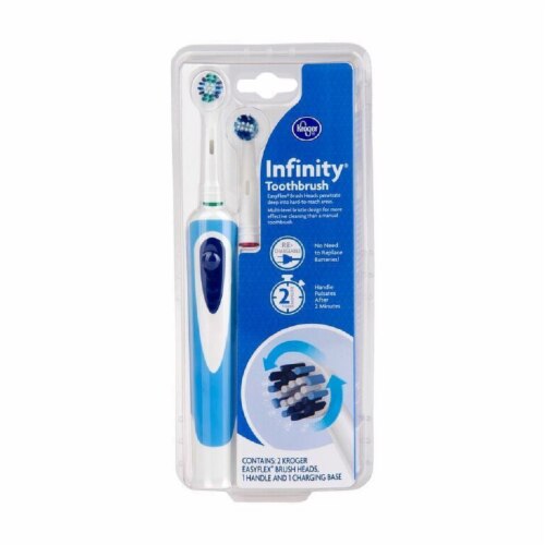 Kroger Infinity Power Toothbrush with 2 Replacement Brush Heads 1 Toothbrush
