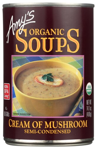 Amy's Organic Soup Semi-Condensed Cream of Mushroom 14.1 fl oz