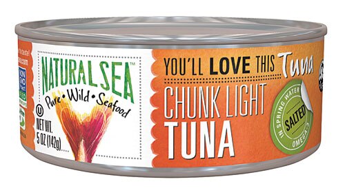Natural Sea Chunk Light Yellow Fin Can Tuna With Salt 5 oz