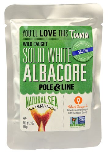 Natural Sea Wild Caught Solid White Albacore Tuna Salted 3 oz