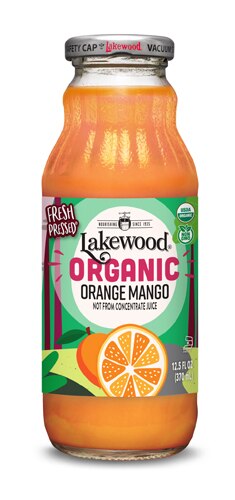 Lakewood Organic Fresh Pressed Juice Blend Orange & Mango 12.5 fl oz