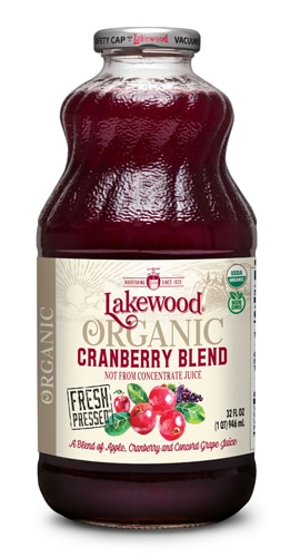 Lakewood Organic Juice Blend Fresh Pressed Cranberry 32 Fl Oz