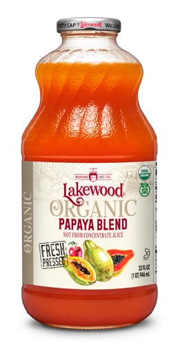 Lakewood Organic Fresh Pressed Juice Papaya Blend 32 Fl Oz