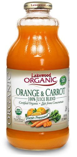 Lakewood Organic 100% Juice Blend Fresh Pressed Orange & Carrot 32 fl oz