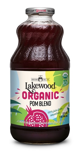 Lakewood Organic Pure Fruit Juice Nectar Blend No Sugar Added Pomegranate Blend 32 fl oz