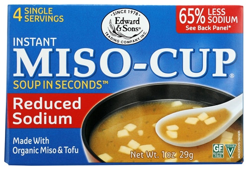 Edward & Sons Miso-Cup Soup Gluten Free Reduced Sodium 4 Pack