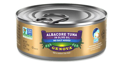 Genova Albacore Can Tuna in Olive Oil No Salt Added 5 oz