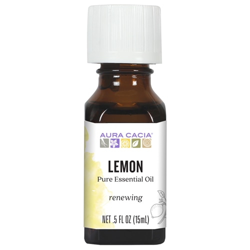 Aura Cacia 100% Pure Essential Oil Lemon 0.5 Fl Oz