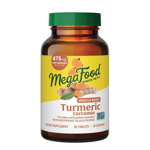 MegaFood Turmeric Curcumin Extra Strength Whole Body 60 Tablets