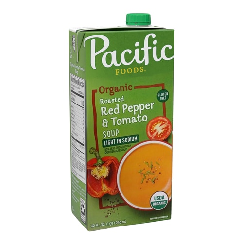 Pacific Foods Organic Soup Roasted Red Pepper and Tomato 32 fl oz