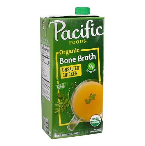 Pacific Foods Organic Bone Broth Unsalted Chicken 32 fl oz