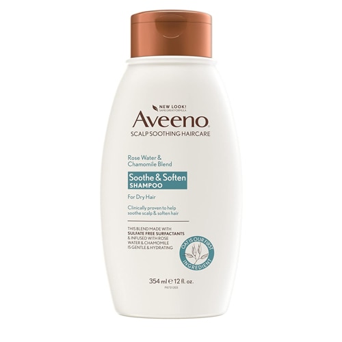 Aveeno Rose Water & Chamomile Blend Shampoo 12 Fl Oz