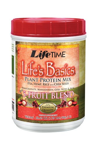 Lifetime Life's Basics Plant Protein Mix 5 Fruit Blend 21.6 oz