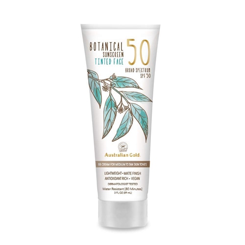 Australian Gold Botanical Tinted Face Sunscreen Lotion - Medium To Tan SPF 50 3 Fl Oz