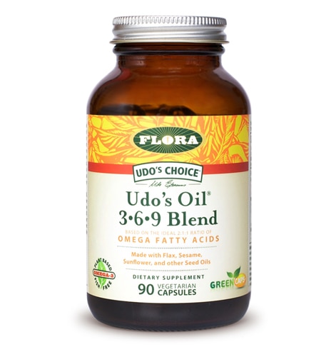 Flora Udo's Choice Udo's Oil 3 6 9 Blend 90 Vegetarian Softgels