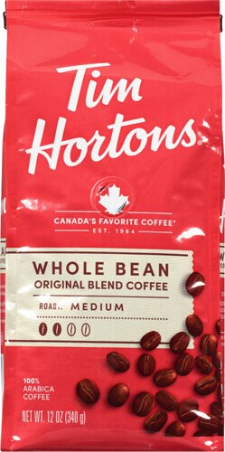 Tim Hortons Whole Bean Coffee Original Blend Medium Roast 12 oz