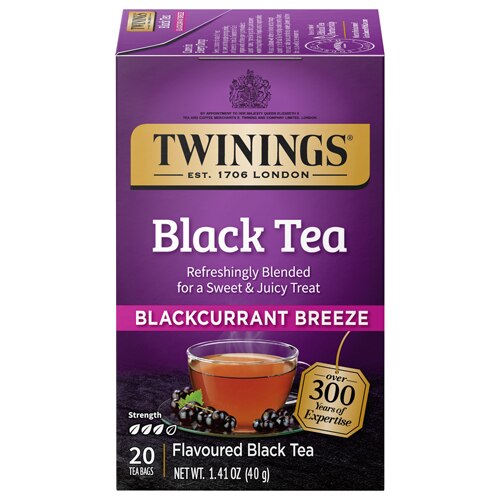 Twinings Premium Black Tea Blackcurrant Breeze 20 Tea Bags