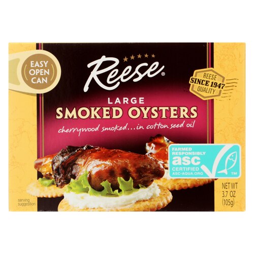 Reese Large Oysters Cherrywood Smoked 3.7 oz