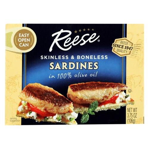 Reese Sardines Skinless & Boneless in Olive Oil 3.75 oz