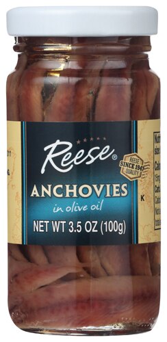 Reese Flat Anchovies in Glass Jar 3.53 oz