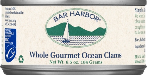 Bar Harbor Whole Gourmet Ocean Clams 6.5 Oz