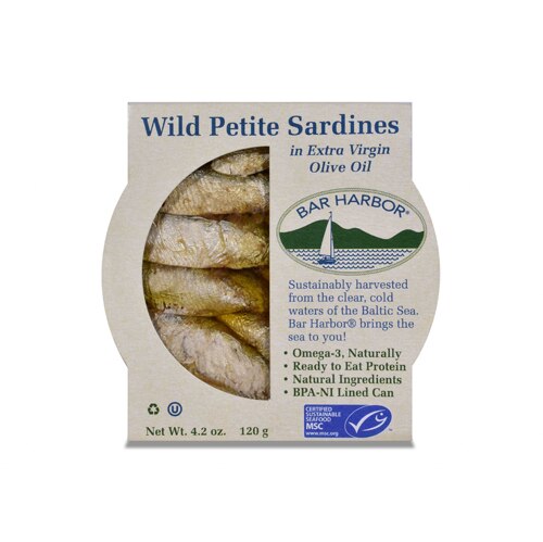 Bar Harbor Wild Petite Sardines In Extra Virgin Olive Oil 4.3 Oz