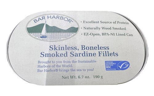 Bar Harbor Skinless Boneless Smoked Sardine Fillets 6.7 Oz