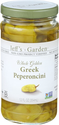 Jeff's Garden Whole Golden Greek Peperoncini 12 fl oz