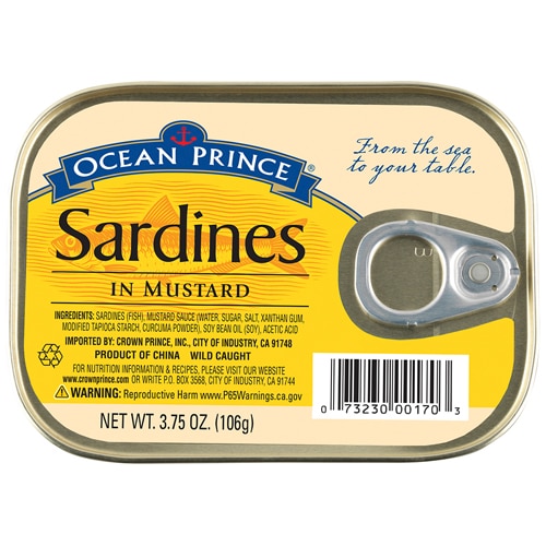 Crown Prince Ocean Prince Sardines In Mustard 3.75 oz