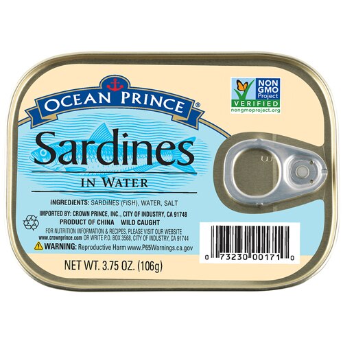 Crown Prince Ocean Prince Sardines In Water 3.75 oz
