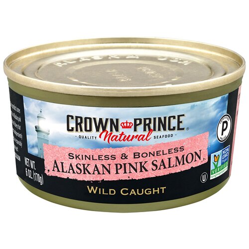 Crown Prince Natural Skinless & Boneless Pacific Pink Salmon 6 oz