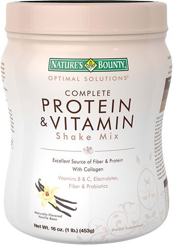 Nature's Bounty Optimal Solutions Complete Protein & Vitamin Shake Mix Vanilla Bean 16 oz