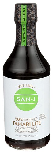 San-J Gluten Free Soy Sauce Tamari Lite 20 oz