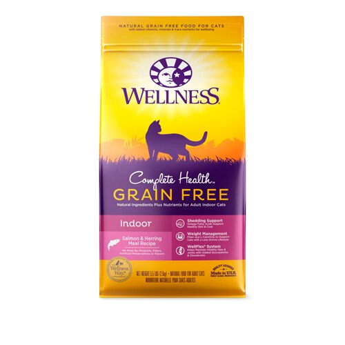 Wellness Dry Cat Food Complete Health Grain Free Indoor Recipe 5.5 Lbs