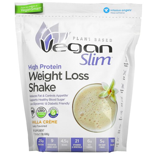 Naturade VeganSlim High Protein Weight Loss Shake Vanilla Creme 24.2 oz