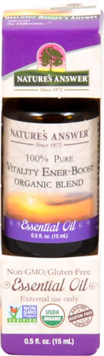 Nature's Answer 100% Pure Organic Essential Oil Blend Vitality Ener-Boost 0.5 fl oz
