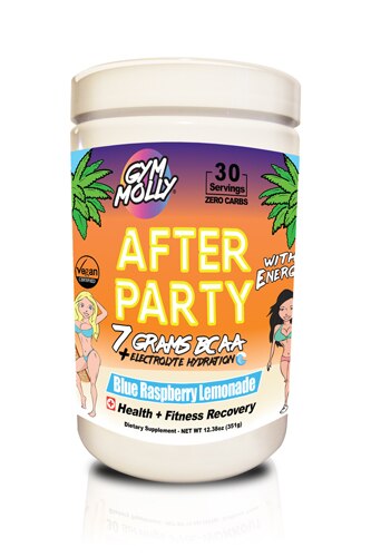 Gym Molly After Party with Energy Blue Raspberry Lemonade 12.38 oz