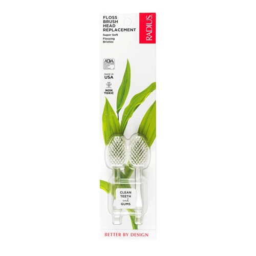 Radius Toothbrush Replacement Heads - Super Soft Floss 2 Pack