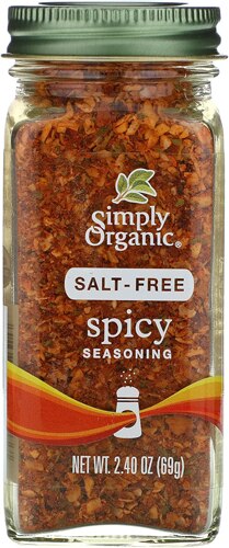 Simply Organic Salt-Free Seasoning Blend - Certified Organic Spicy 2.4 oz