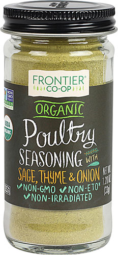 Frontier Co-Op Organic Poultry Seasoning with Sage, Thyme & Onion 1.2 oz