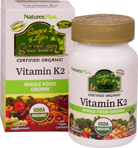 NaturesPlus Source of Life Garden Vitamin K2 60 Vegan Capsules