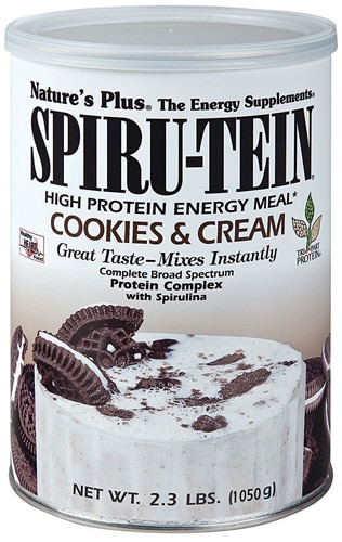NaturesPlus Spiru-Tein High Protein Energy Meal Cookies & Cream 2.3 lbs