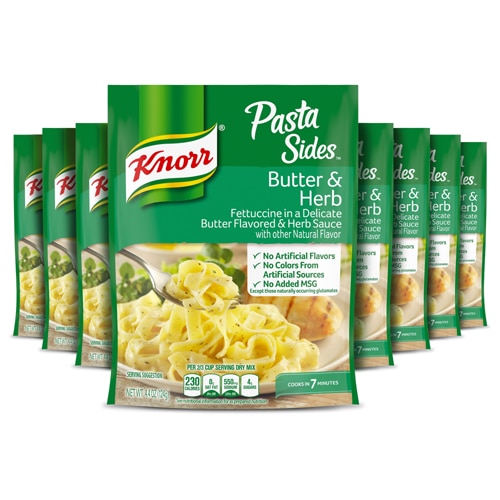 Knorr Butter & Herb Pasta Sides 4.4 oz Each / Pack of 8