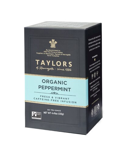 Taylors of Harrogate Organic Herbal Tea Caffeine Free Peppermint 50 Tea Bags