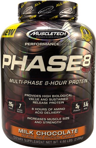 MuscleTech Platinum 8-Hour Protein Milk Chocolate 4.6 lbs