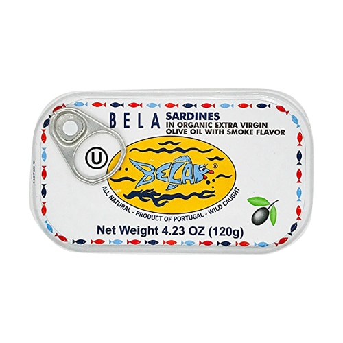 Bella Sardines In Organic Extra Virgin Olive Oil with Smoke Flavor 4.23 oz