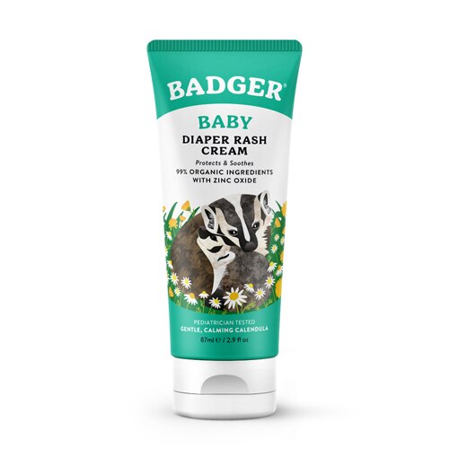 Badger Diaper Rash Cream Calendula Zinc Oxide 2.9 Fl Oz