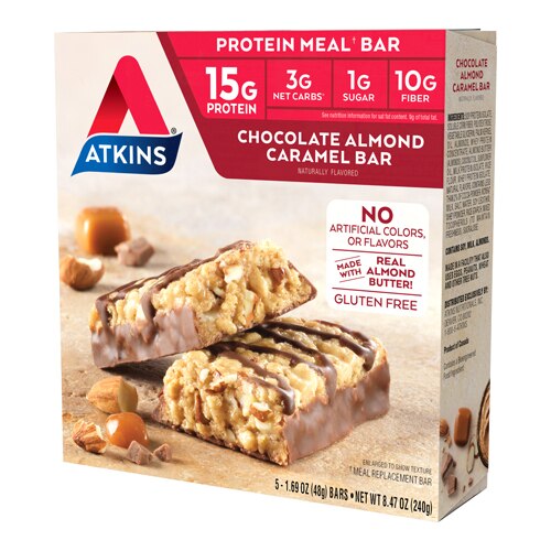 Atkins Meal Bar Chocolate Almond Caramel 5 Bars