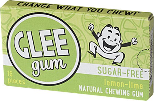 Glee Gum Xylitol Sweetened Natural Gum Lemon Lime 16 Pieces