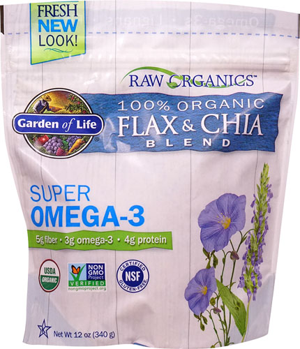 Garden of Life RAW Organics 100% Organic Flax & Chia Blend 12 oz